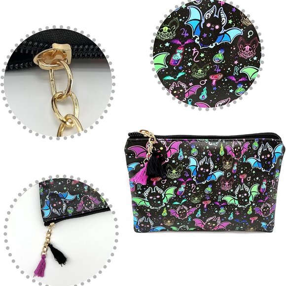 Cute Small Cosmetic Bag Mini Makeup Bag for Women and Girls,PU Leather Small Tra - Picture 2 of 7